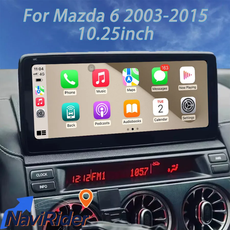 10.25inch Android Auto Carplay For Mazda 6 2003-2015 Navigation GPS Car Radio Multimedia Video Player Stereo Bluetooth Head Unit