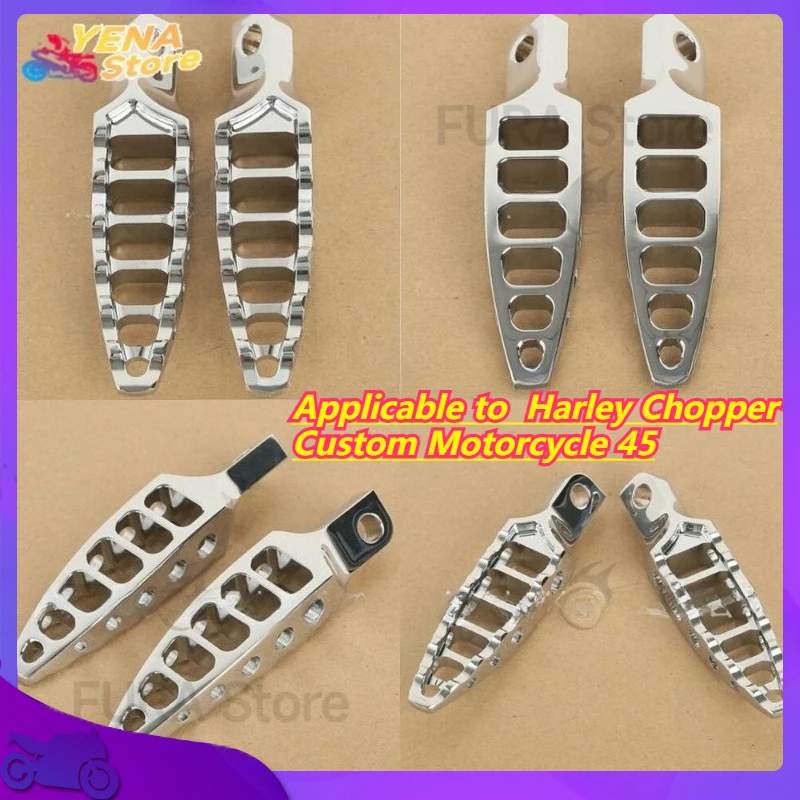 

Applicable to Harley Chopper Custom Motorcycle 45 Degree Chrome Plated Aluminum Footrests