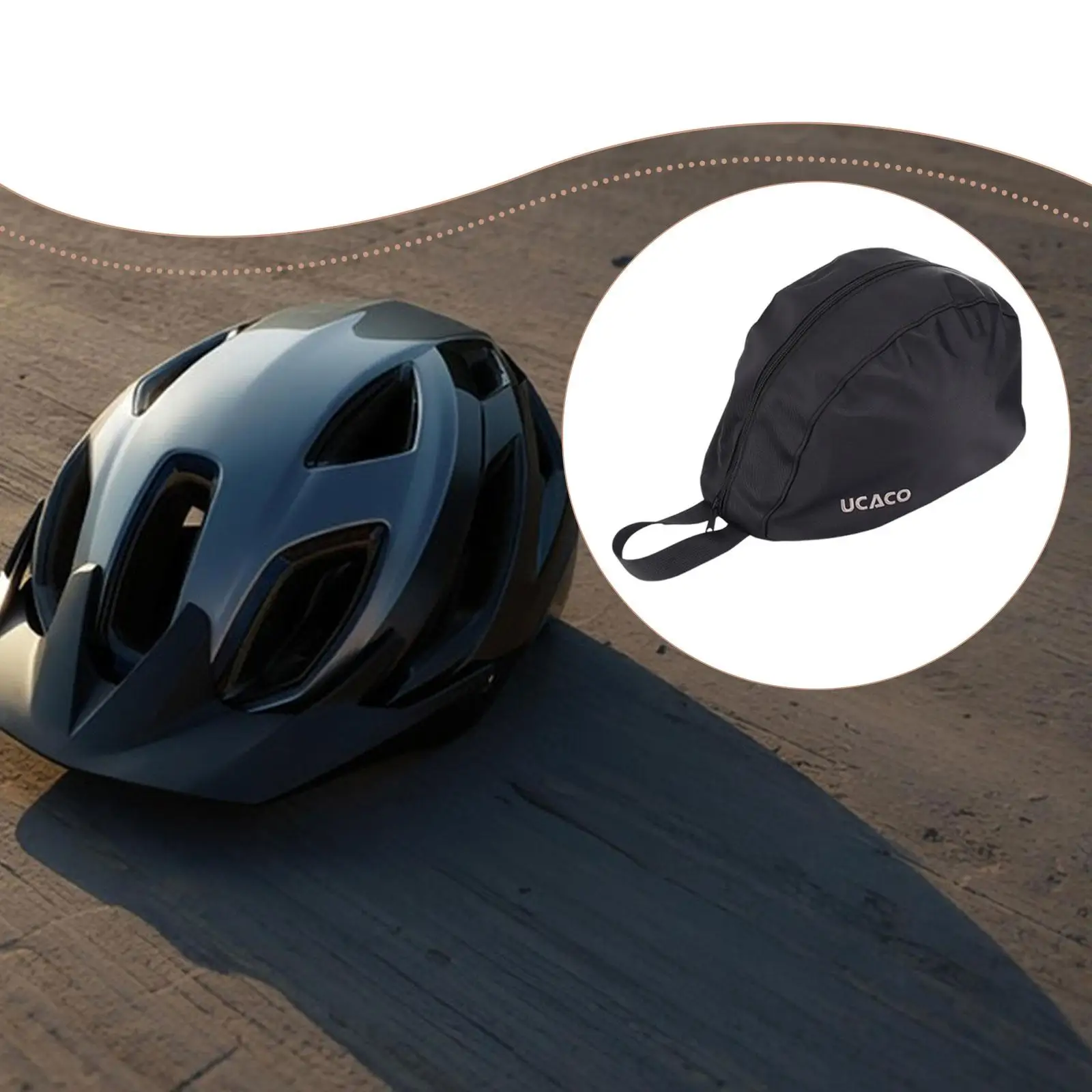 

Helmets Storage Bag, Durability, with Handle, Portable, Accessories, Easy to Carry, Lightweight, Smooth Zipper, Waterproof