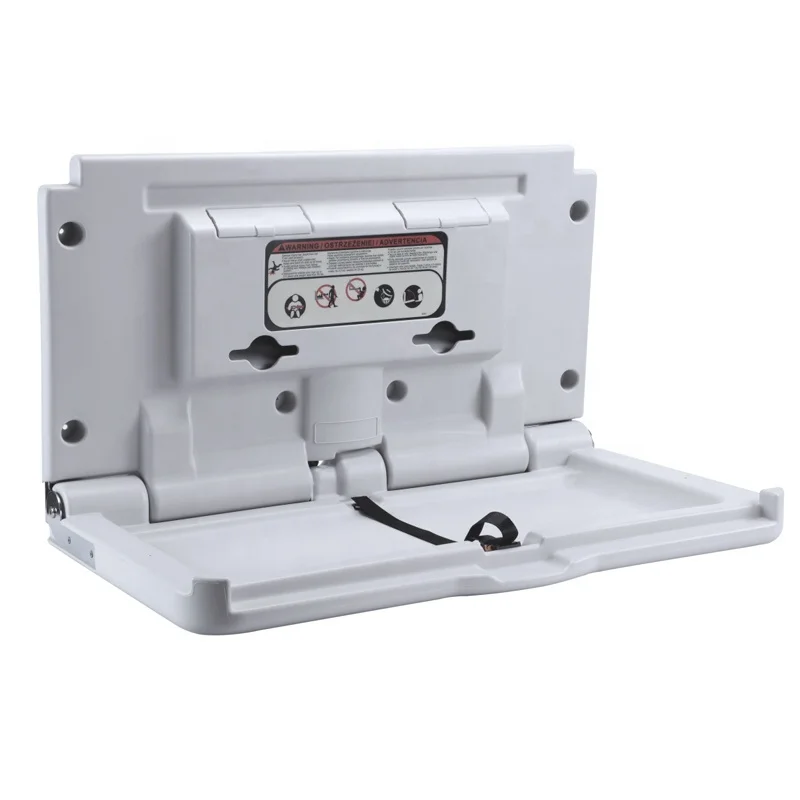 

High-quality toilet wall-mounted horizontal foldable white ash newborn diaper changing station