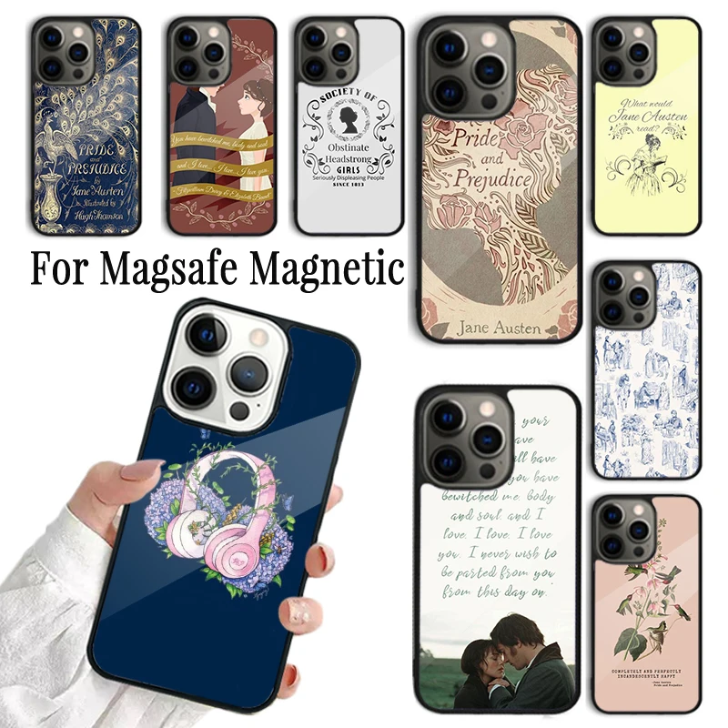 

Coque Phone Case For iPhone 16 15 14 13 12 Mini 11 Pro Max Plus Magsafe Magnetic Wireless Charging Cover Pride And Prejudice