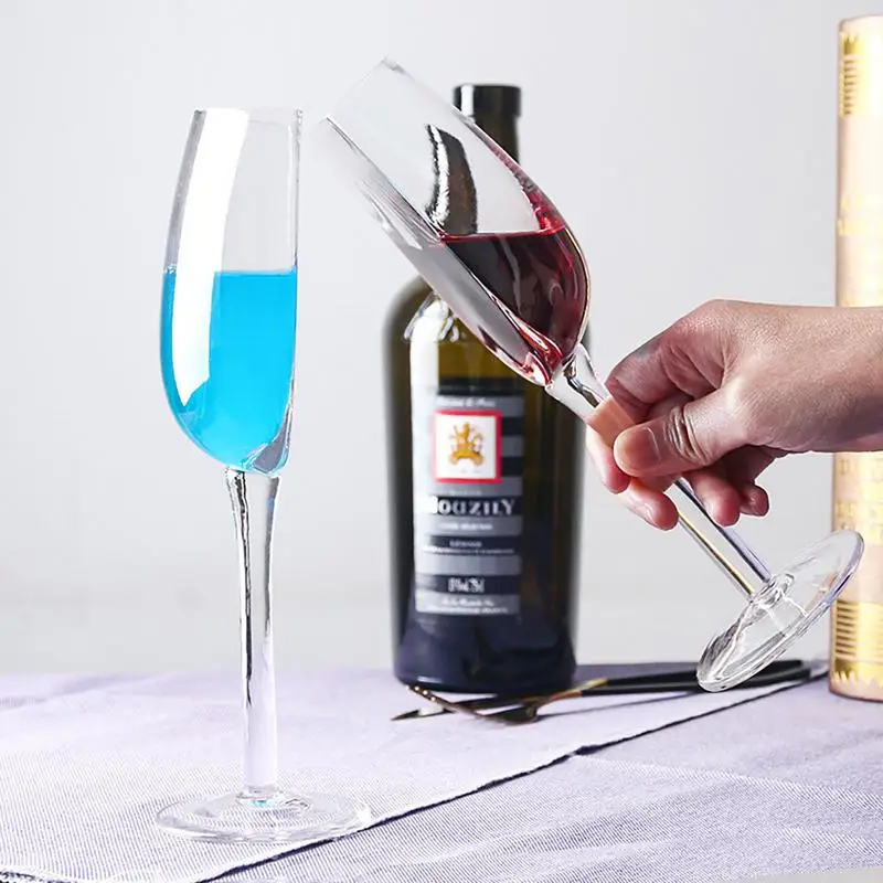 140 ml halber Glastasse, rot, multifunktional, transparent, Wein, Champagner, Flöte, Kelch, Tasse für Bar, Party, Cocktail, Bankett