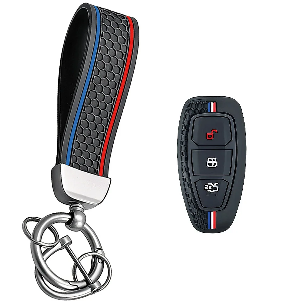 Silicone Car Key Fob Cover for Ford Fiesta Focus Mondeo Ecosport Kuga Puma Edge Escape ST Line