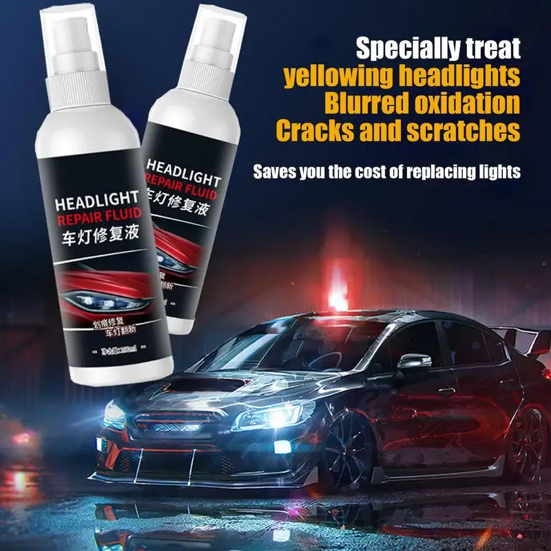 Headlight Coating Spray Headlight Scratch Remover Light Lens Polisher Effective Auto Headlamp Fog Remover For Rv Trucks