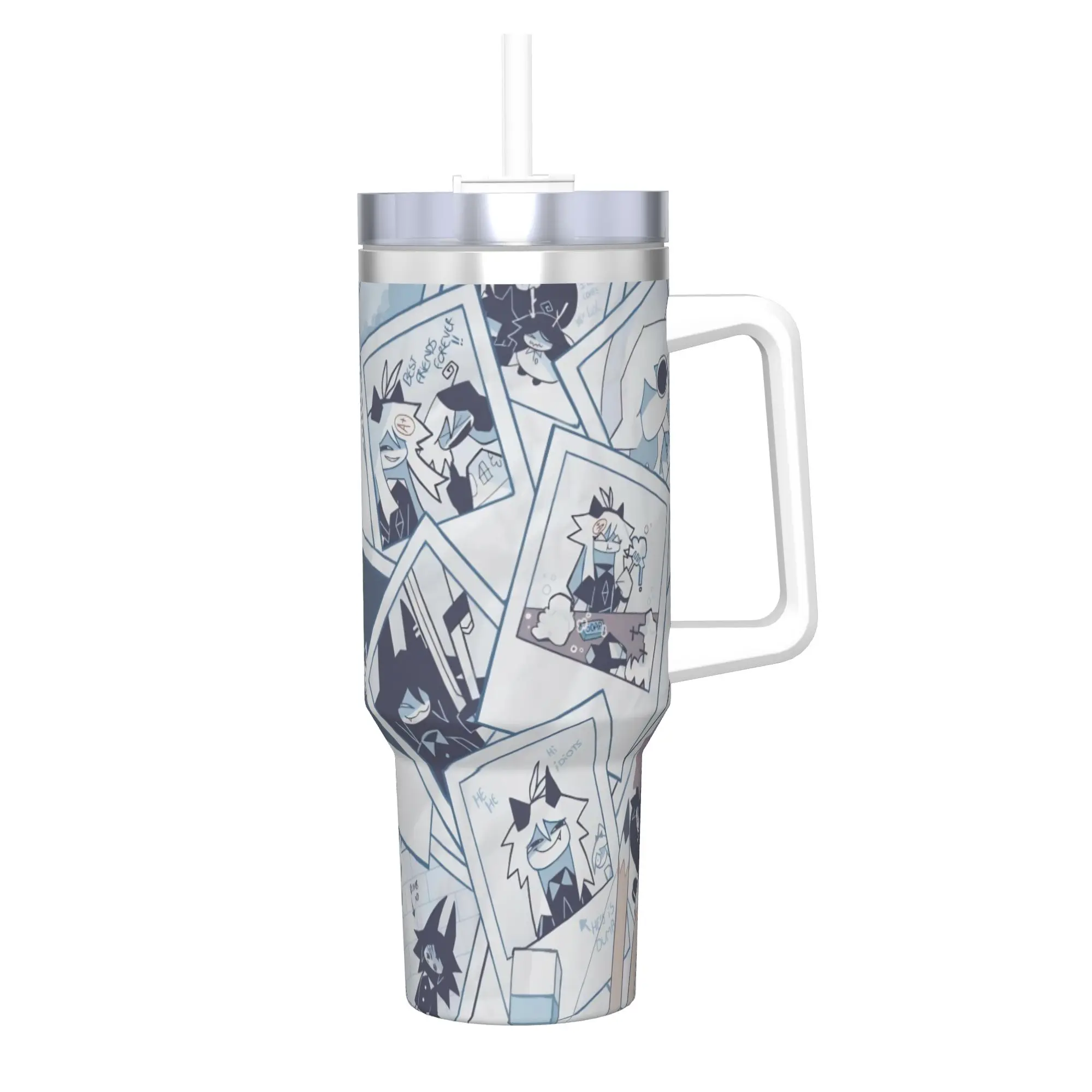 FPE Fundamental Paper Education Tumbler 40oz Stainless Steel Double Wall Vacuum Insulated  Tumblers Mug With Straw
