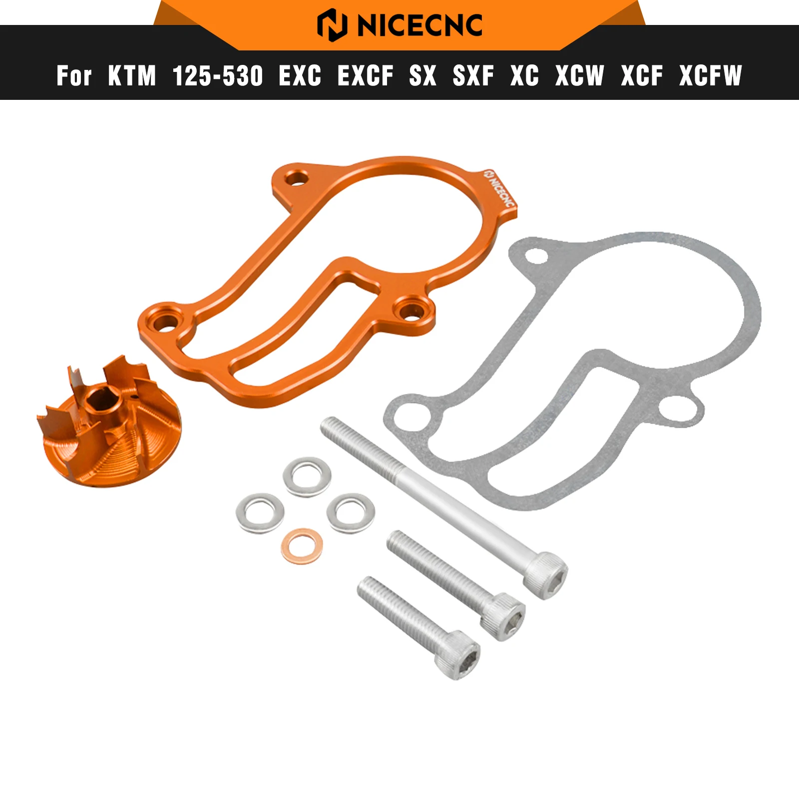 

NICECNC For KTM EXC 300 250 XC-W 2017-2023 Oversized Water Pump Cooler Impeller Spacer Kit Husqvarna TE 250 TE 300 GasGas EC 300