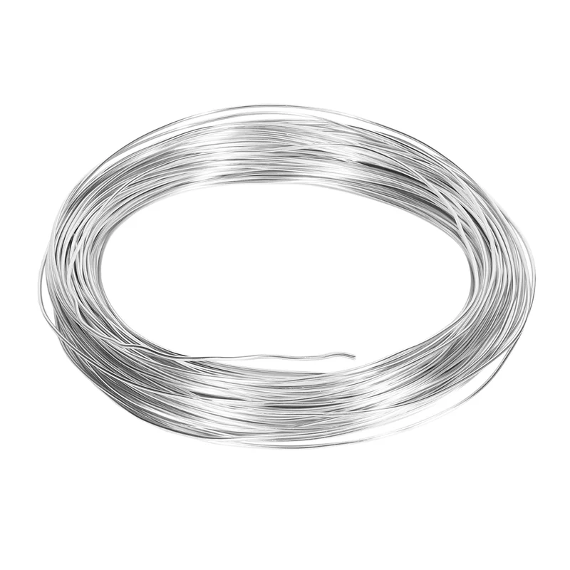 CYL-2 لفة من سلك الألومنيوم المصنوع من الفضة للحرف اليدوية والمجوهرات وصنع الأذرع والنحت 2 مم × 55 م