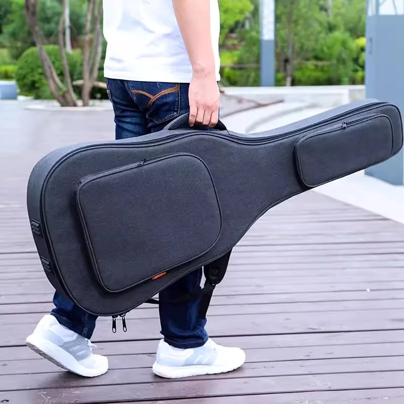 Gray Color Waterproof Electric Guitar Bag Double Shoulder Electric Bass Bag 38-41inch Guitar Gig Bag Classic Guitar Case 39inch