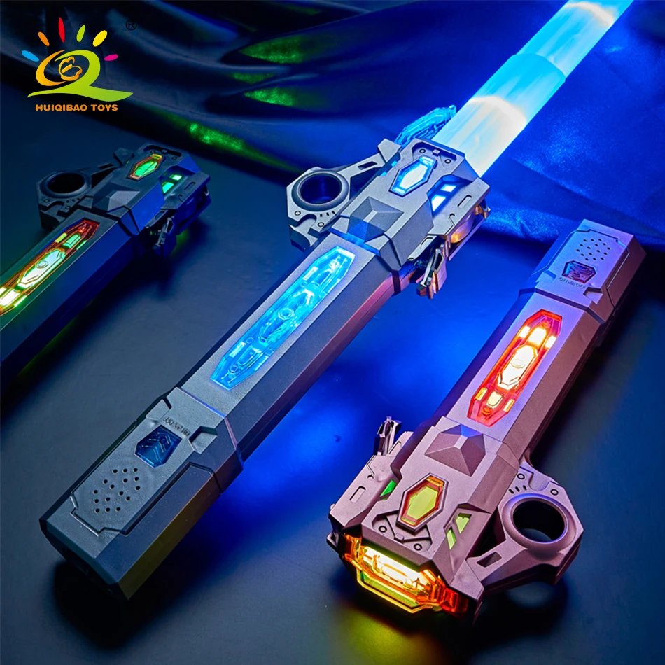 HUIQIBAO Colorful Lightsaber Adjustable Light Saber Toys For Children Retractable Sword Toys For Boys Luminous Gifts light saber