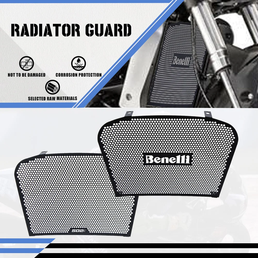 

Motorcycle Parts NEW For Benelli 502c BJ500 BJ 500 502 C Accessories Radiator Tank Grille Grill Guard Cover Protector Protection