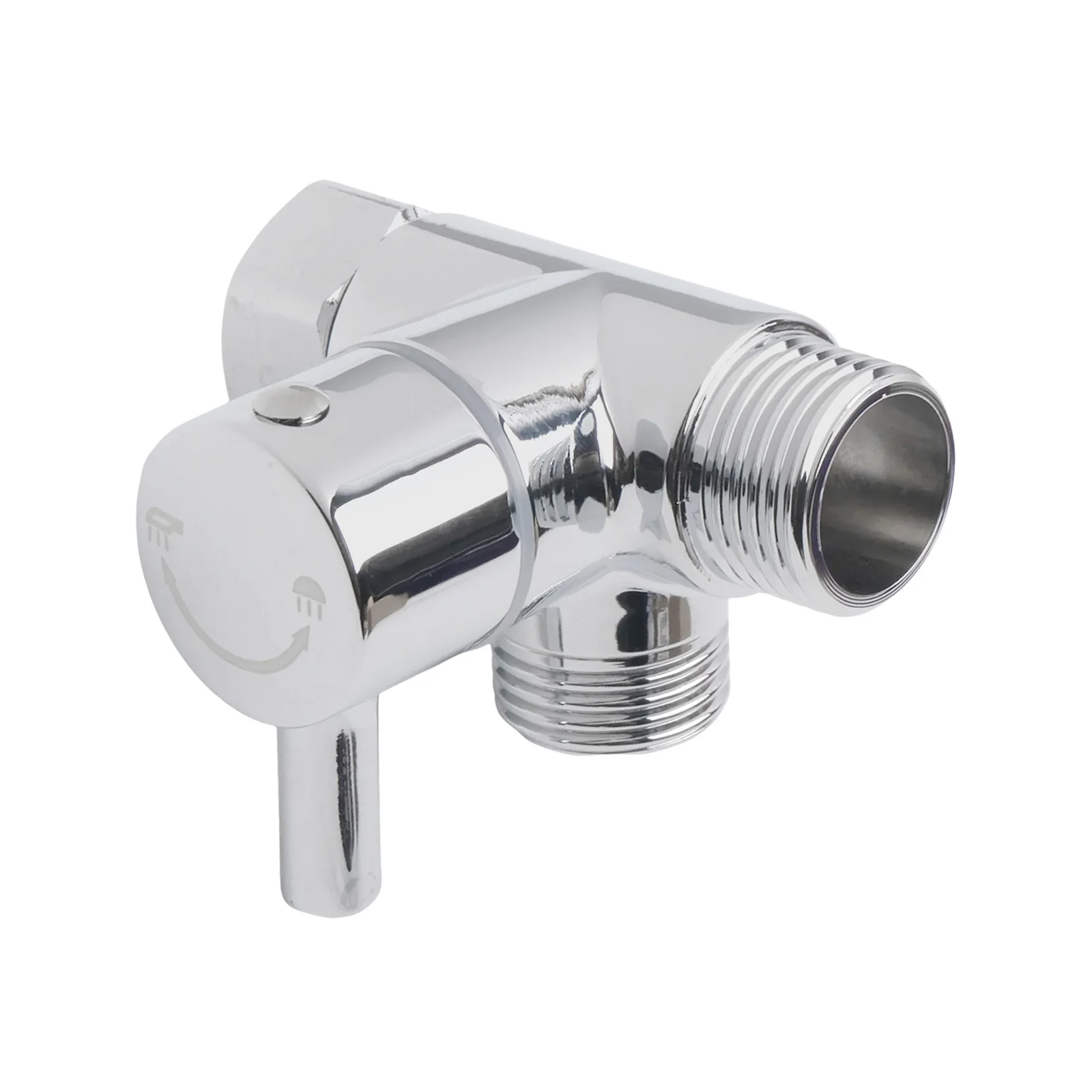 Brass 3 Way T-adapter G1/2 Shower Head Diverter Valve for Handheld & Fixed Showers, High Pressure Resistant, Easy Switch Control