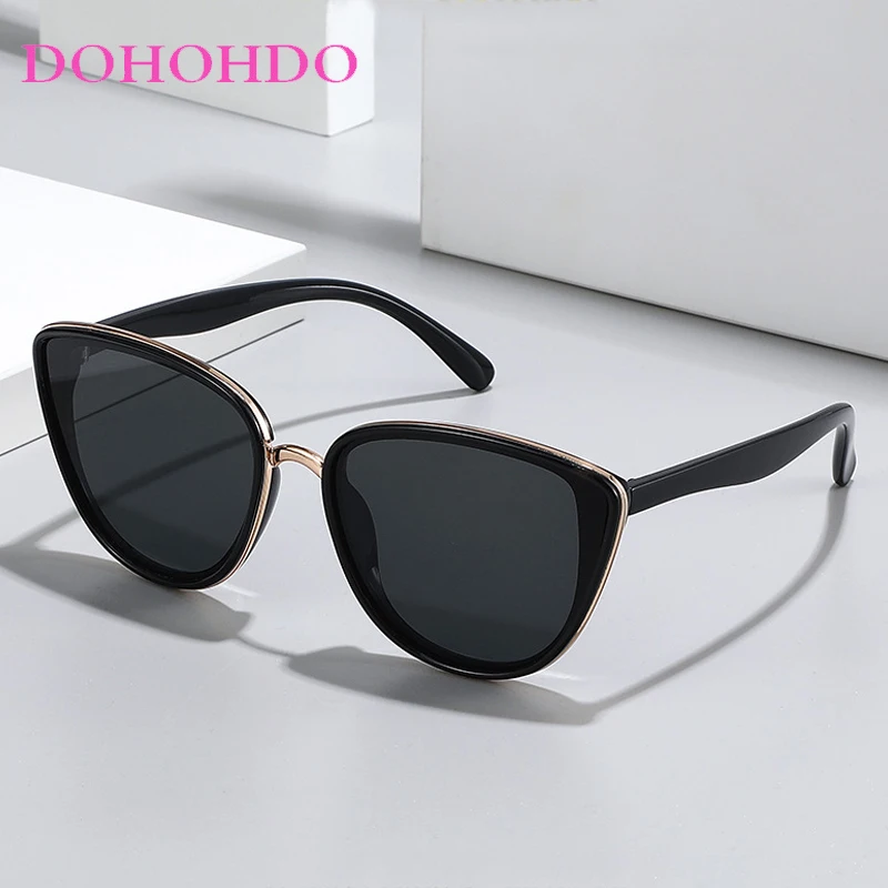 

Retro Classic Cat Eye Sunglasses Women Fashion Trending Luxury Brand Design Metal Shades Outdoor Travel Driving Glasses UV400