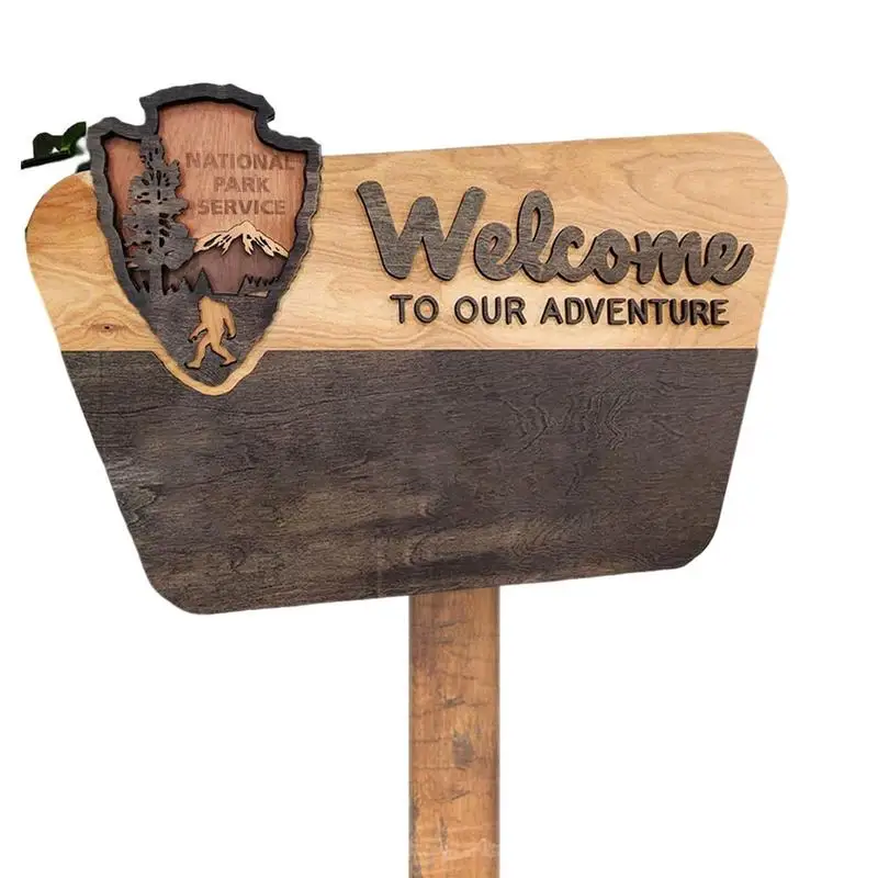 National Park Service Inspired Sign 38cm Wooden Board for Park Themed Decor Park Welcome Boards for Window Wall Signs Gifts