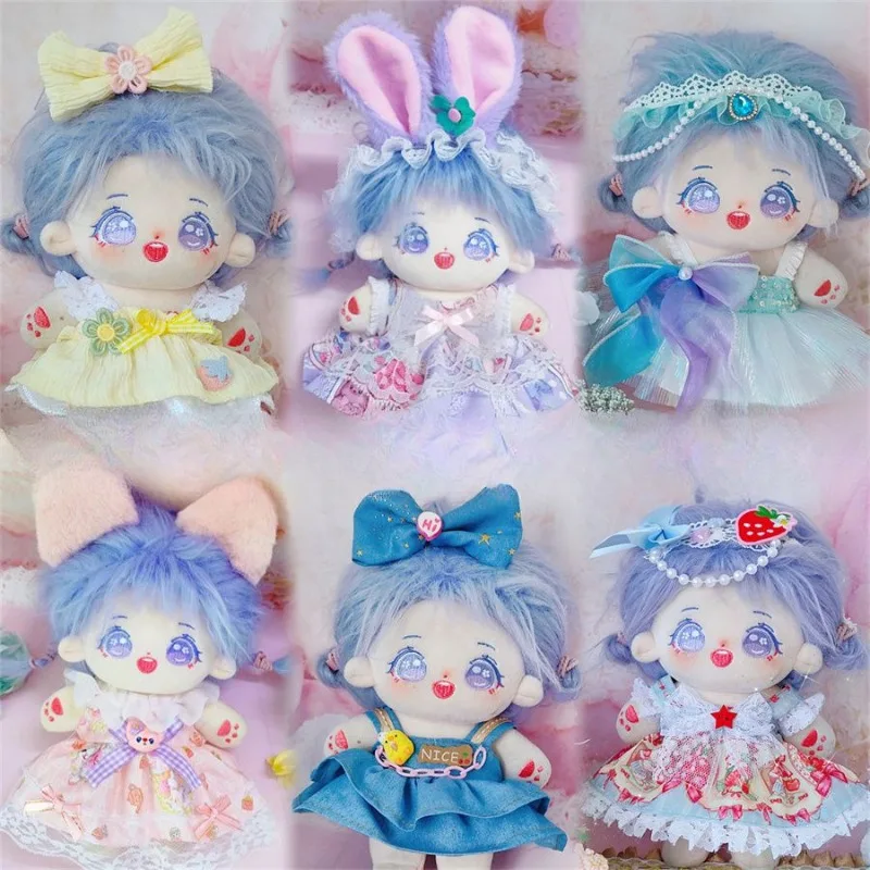 Pretty 20cm Cotton Doll Clothes Accessories Princess Maid Dress Up Lolita Clothing Set for Girls Dolls Skirt Birthday Toys Gifts