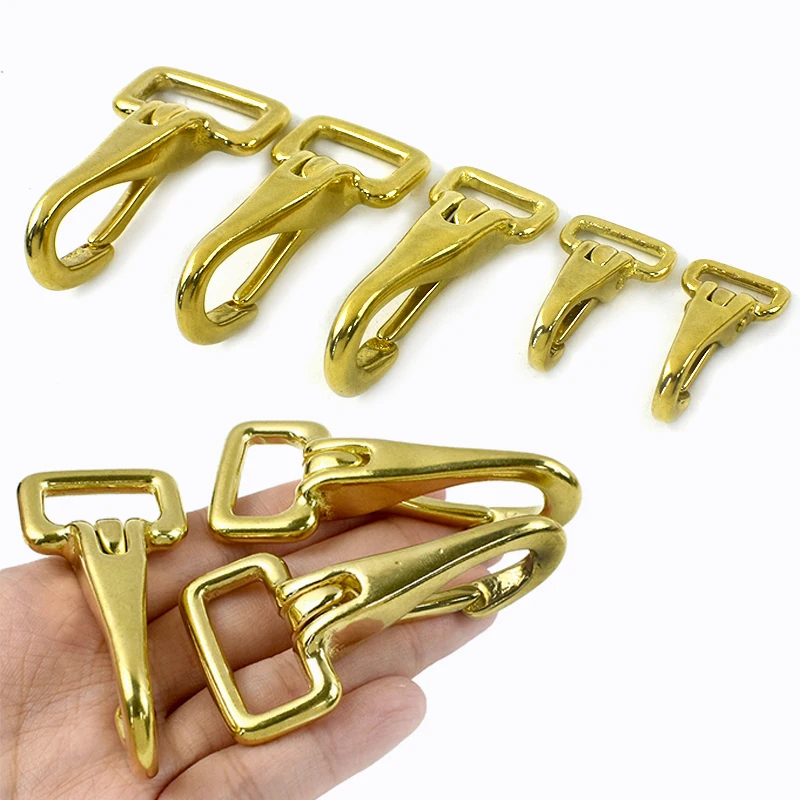 

2/4/5Pcs Solid Brass Buckles 14-26mm Bag Strap Hook Keychain Connection Clip Clasp Carabiner Hardware Accessories for Handbags