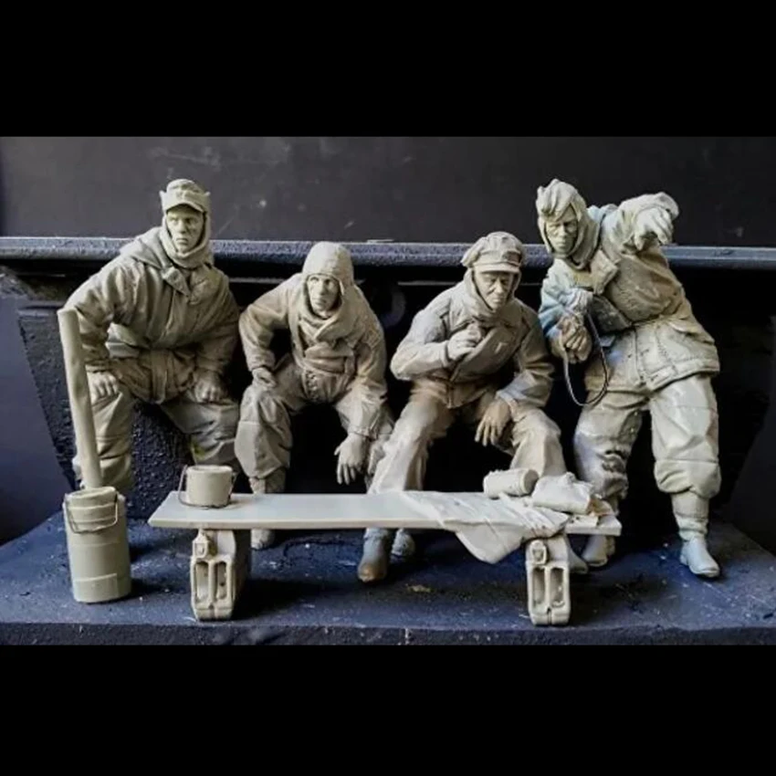 

Resin soldier 1/16 ancient Crews at Rest (4 figures with accessories) Model Unassambled Unpainted Figure Building Kit