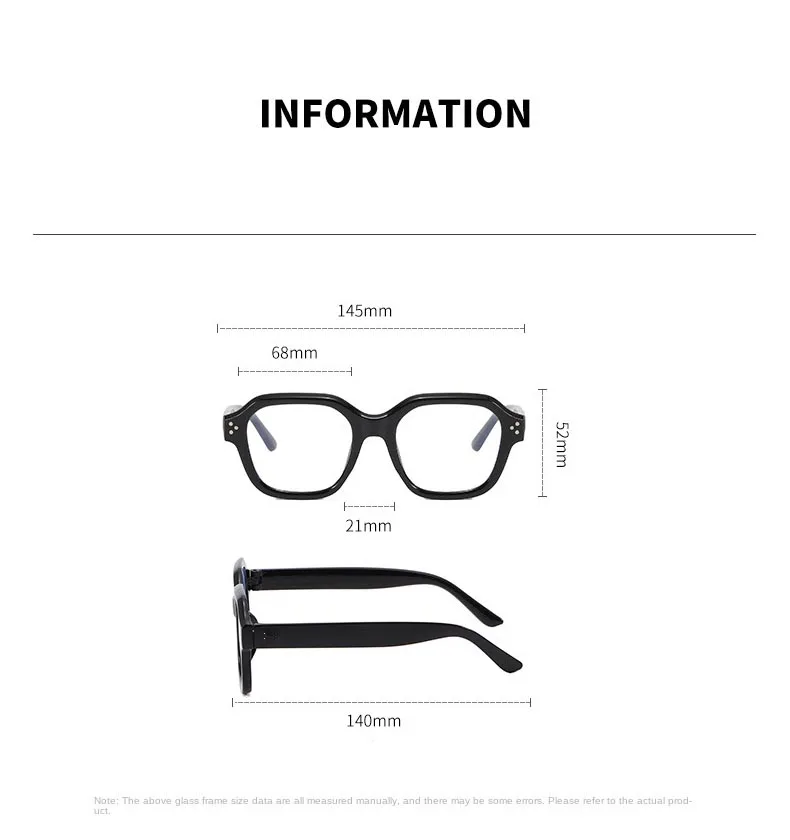 Unisex Retro Blaulichtfilter-Brille Computerbrille Modisches Anti-Blaulicht Quadratisches Brillengestell für Büro Damen Herren – Detail 6