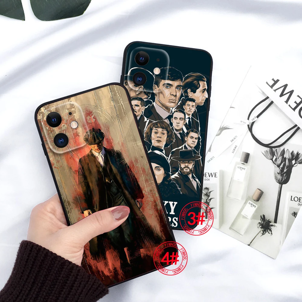 TV P-Peaky B-Blinders Soft Silicone Phone Case for iPhone 15 14 Plus 13 12 11 X XS XR Pro Max Mini 8 7 Plus