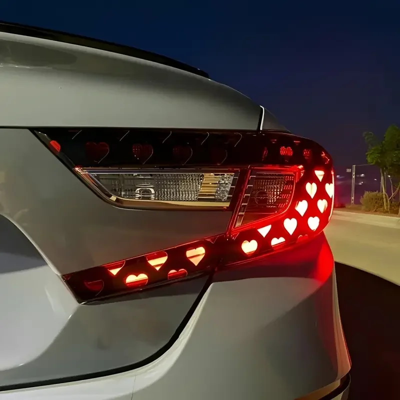 For General Motors Taillight Sticker Black Heart-Shaped Taillight Sticker  Film Protective Film Automotive Interior Accessories