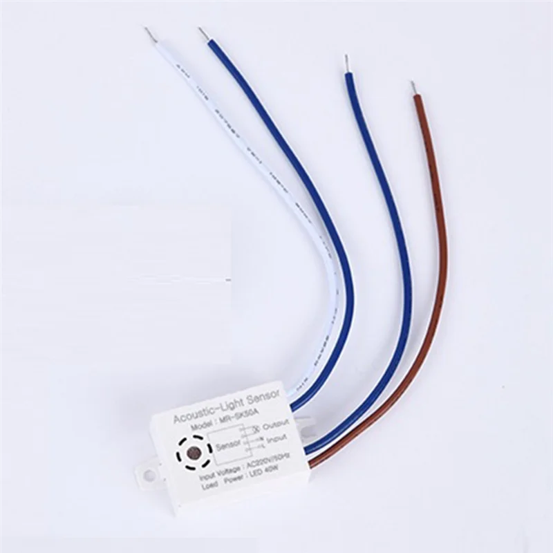 1 قطعة MR-SK50A تحسين المنزل وحدة تبديل ذكية 220 فولت كاشف الصوت صوت الاستشعار ذكي السيارات على قبالة مفتاح الإضاءة دائم