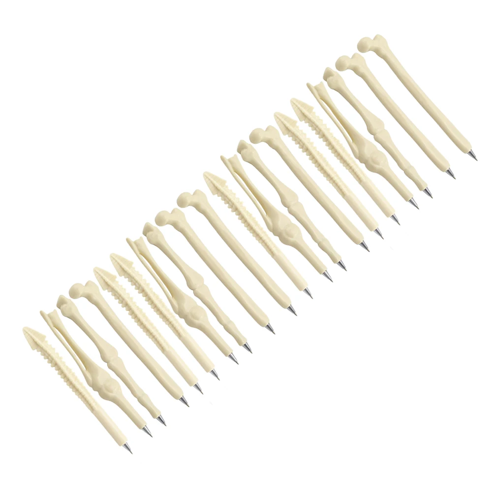 

20Pcs Bone Design Ballpoint Pens Black Ink Plastic Writing Pens Perfect Gift Medical Staff Nurses Students
