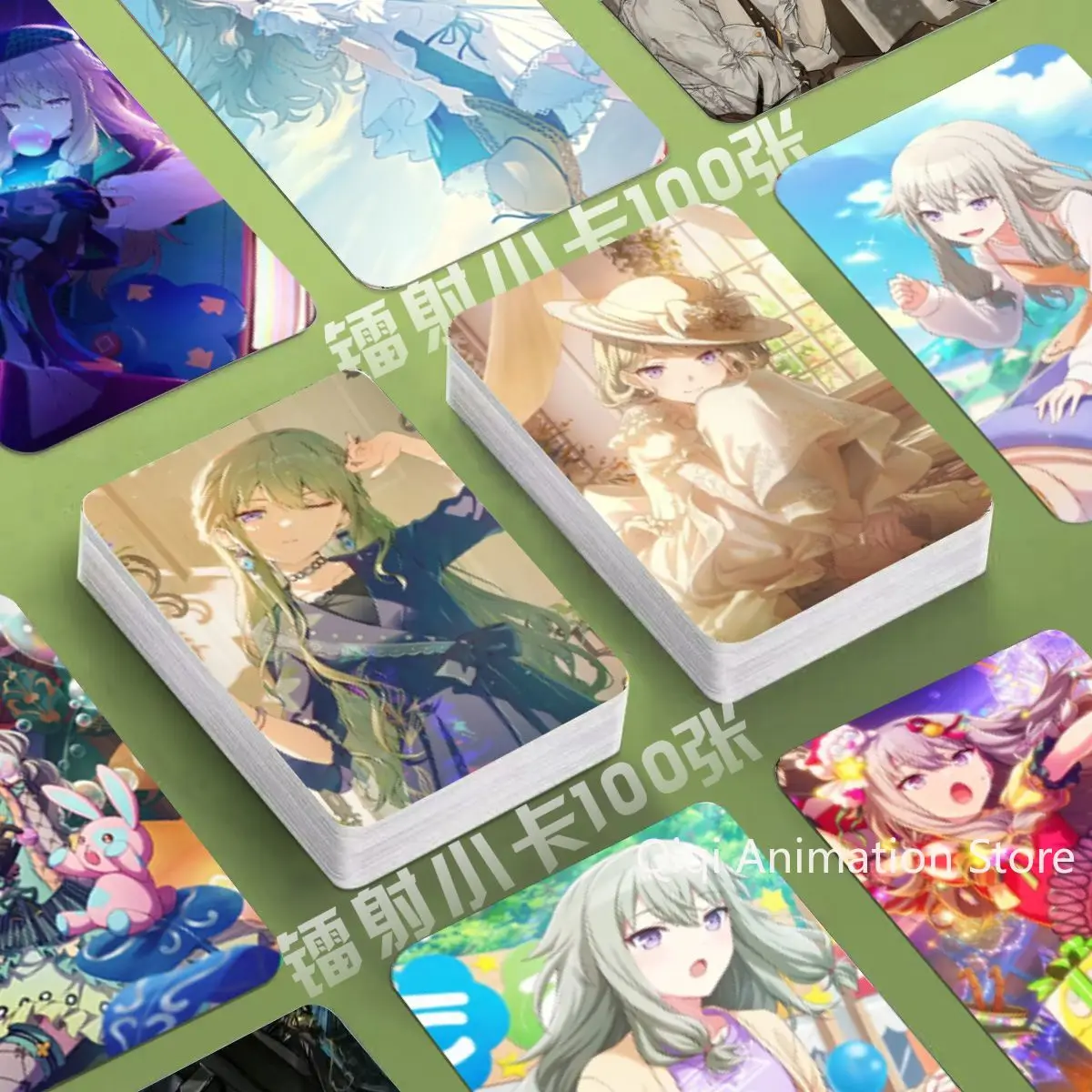 

100PCS Project Sekai Kusanagi Nene Laser Card Lomo Card Album Photo Card For Fans Collection Postcard Christmas Gifts