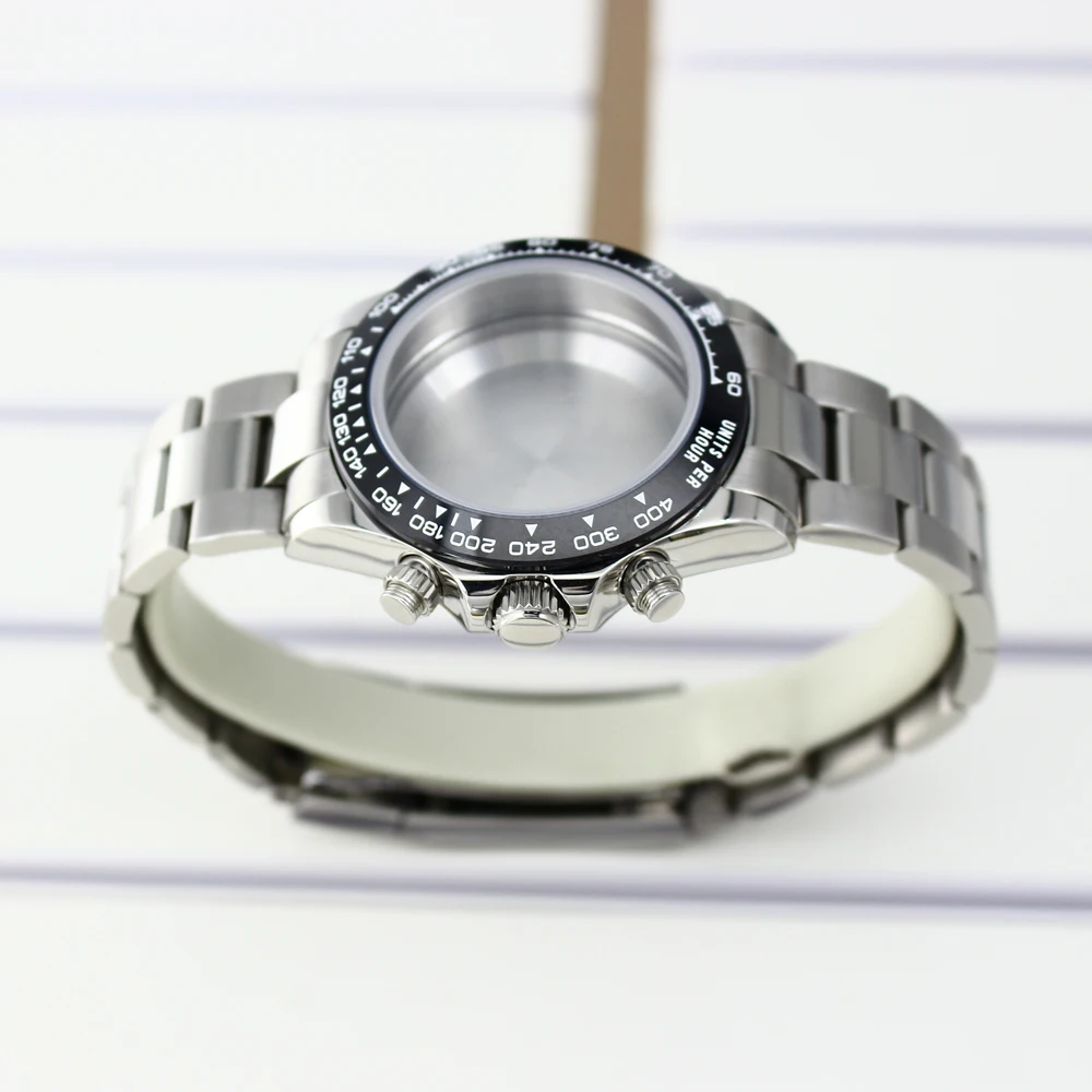 VK63 39 مللي متر ساعة حافظة فضية/ذهبية مع حزام الصلبة الفولاذ المقاوم للصدأ ل VK63 ساعة يد تعمل بالحركة الأوتوماتيكية اكسسوارات أجزاء الياقوت #5