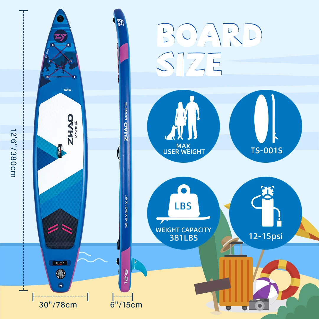 Placa inflável do remo para esportes aquáticos, entrega rápida