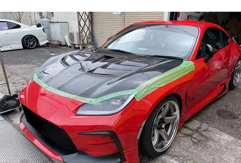 

For Toyota GR86 Subaru BRZ Carbon Fiber Cover Car Hood Headcover Trim Exterior