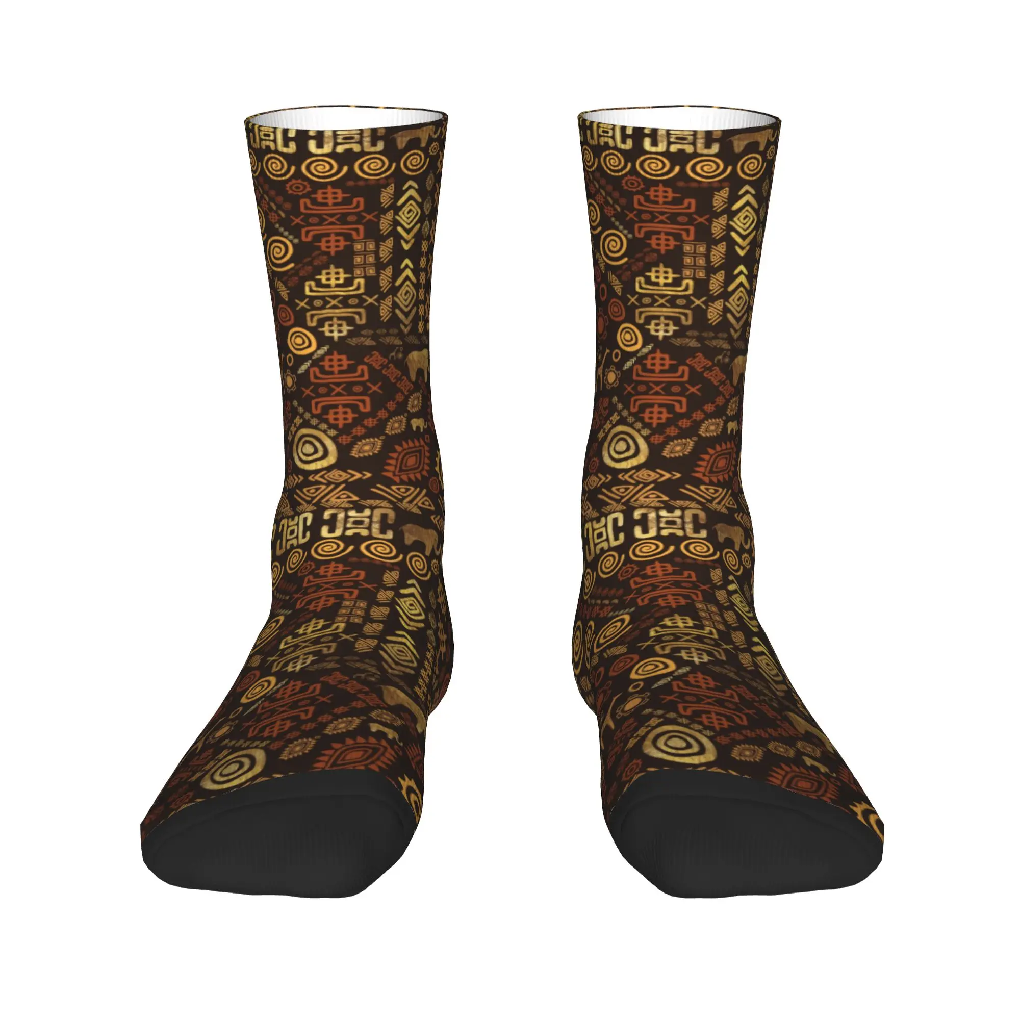 

Harajuku African Mud Cloth Socks Women Men Warm 3D Print Tribal Ethnic Bohemian Motif Sports Basketball Socks