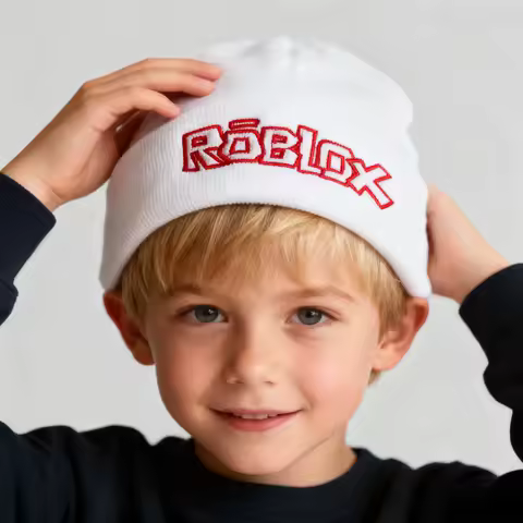 New ROBLOX Game print Knitted cap boys and girls Winter outdoor warm Skin-friendly hat fashion gifts