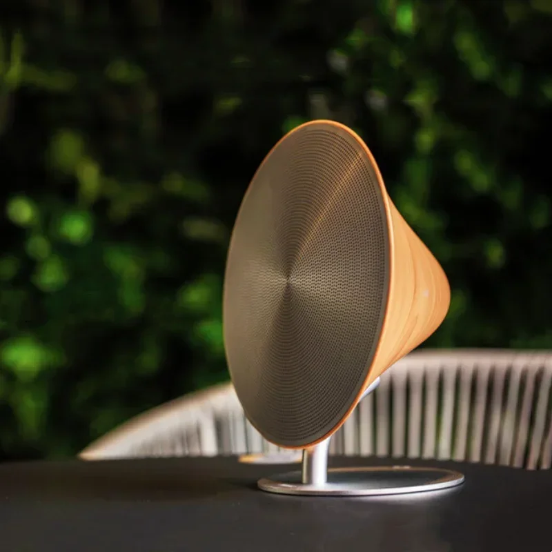 Som estéreo de alta fidelidade portátil toque caixa de som bluetooth alto-falante para escritório sem fio soundbox retro caixa música de madeira decoração