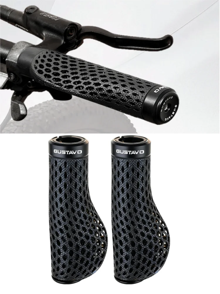 AliExpress GUSTAVO 3D Printed Bicycle Grips Shock Absorption Mountain Bike Handlebar Cover MTB Grip+expansion screw