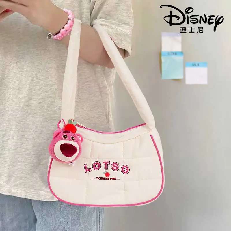 Disney Lotso Chip \'n\' Dale Wrist bag Cartoon & Cute Soft and Comfortable Fashion Women Large-Capacity Handbag Birthday Present