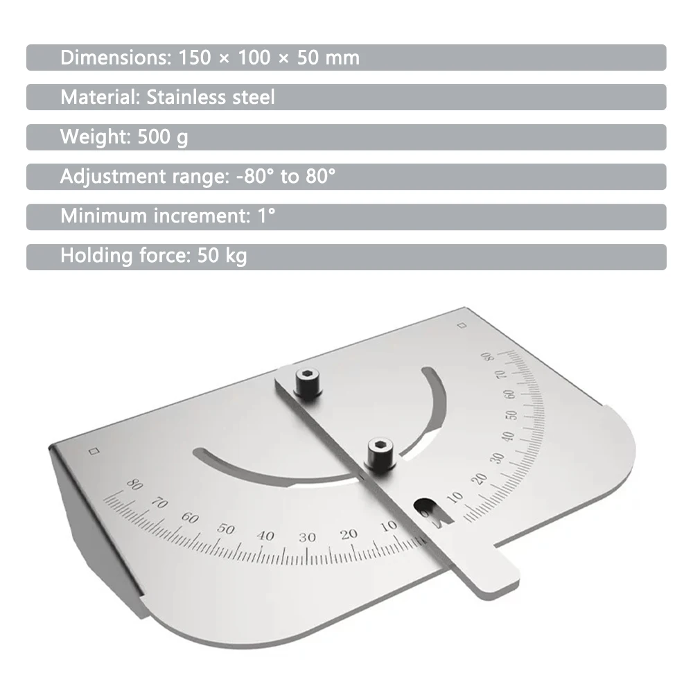 Sheet Metal Bending Tool 304 Stainless Steel Double-Side Positioner, T-Type Angle Push Ruler, Bending Machine Auxiliary Fixture