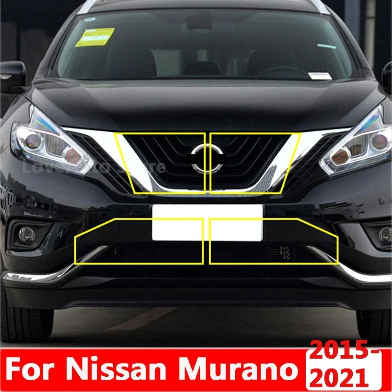 

For Nissan Murano 2015-2021 Car Insect Screening Mesh Golden Steel Front Grille Insert Net Front Insect Screen Accessories