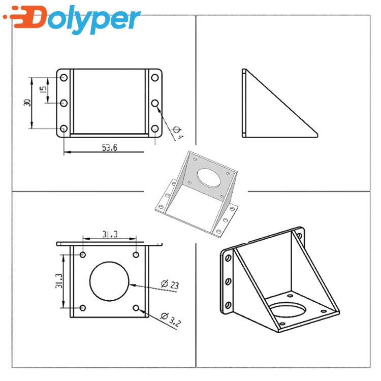 5/10/20pcs NEMA 17 Steppr Motor Accessories Plastic Bracket Support Mounting L Type Bracket Mount 3D printer 42 Stepping Motor