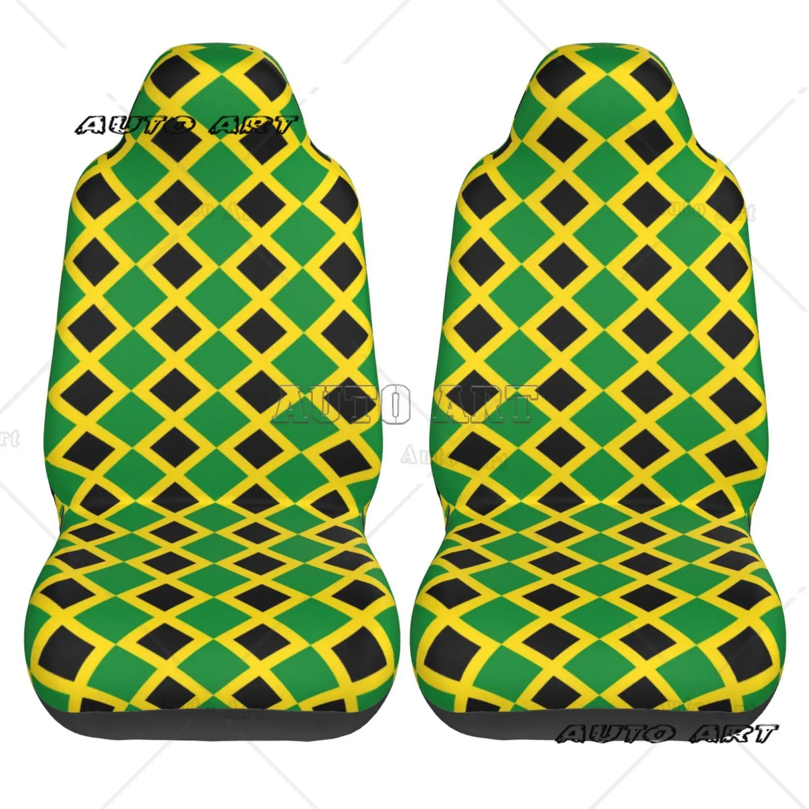 

Jamaica Flag Universal Seat Cover Seat Cushion Four Seasons Car Accessories Interior for Men Car Cushion Seat Covers 2pc