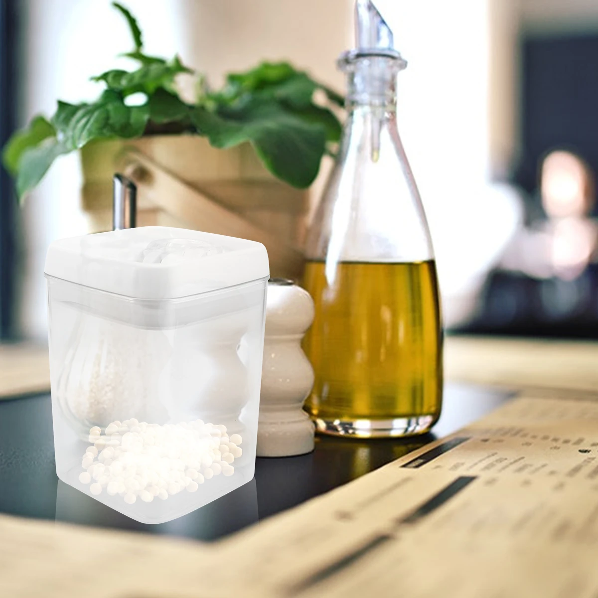 

Food Storage Containers Kitchen Cereals Container Plastic Airtight Sealed Can Transparent Leak Proof Odorless Grain Storage Tank