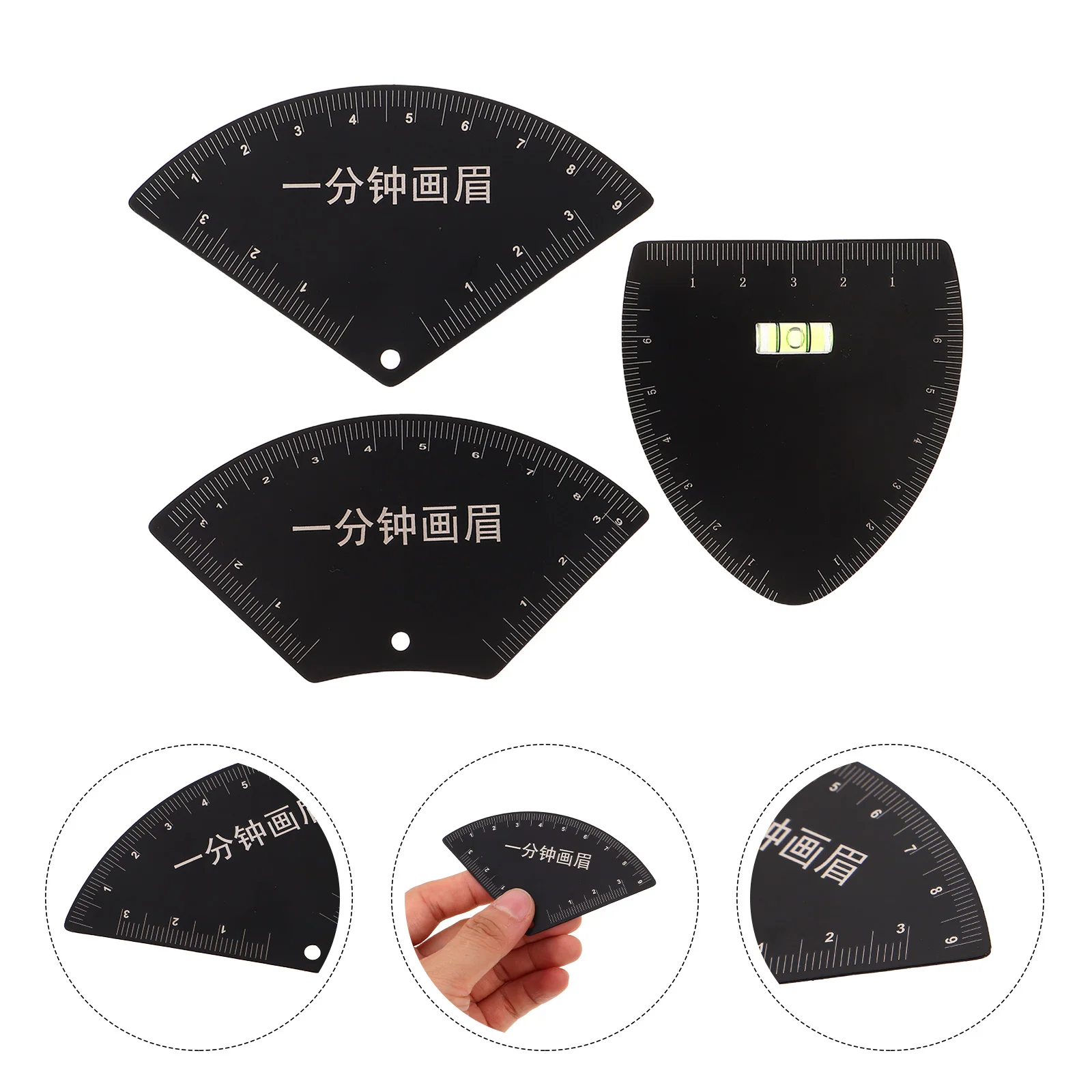 

3pcs Eyebrow Stencils Reusable Plastic Brow Shaping Kit Eyebrow Mapping Tool For Symmetry Diy Makeup Guide Template Beginners