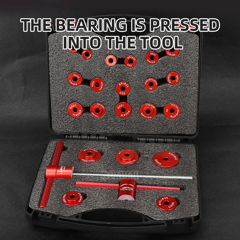 

Bike Bearing Press Installation Tool, Universal Bushing Driver Set for Bottom Bracket, Hub, Freehub Installation and Removal