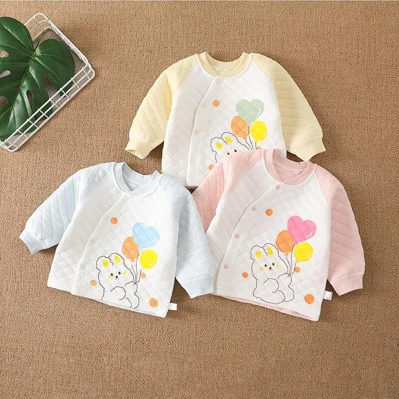 

Осенне-зимняя многослойная рубашка для мальчиков и девочек, пижамы, хлопковое теплое нижнее белье, топы на флисовой подкладке, утепленная мягкая домашняя одежда, детская одежда