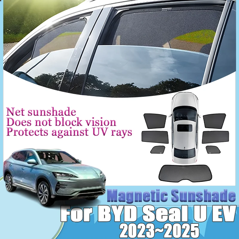 

Для BYD Seal U EV Sealion 6 2023 2024 2025 сетчатые автомобильные солнцезащитные козырьки, магнитная оконная солнцезащитная козырек, инструменты, автоаксессуары