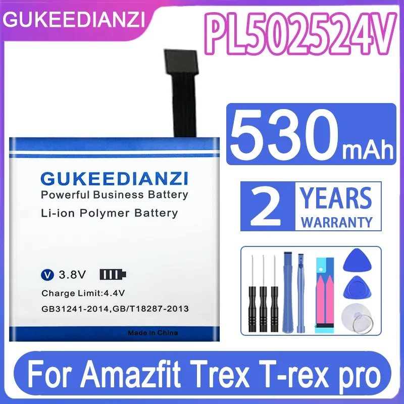 GUKEEDIANZI Battery For Huami Amazfit Stratos II 2 A1609/Ares Bip GTR/A1928/A1602/Trex T-rex pro verge lite Res Sport 2