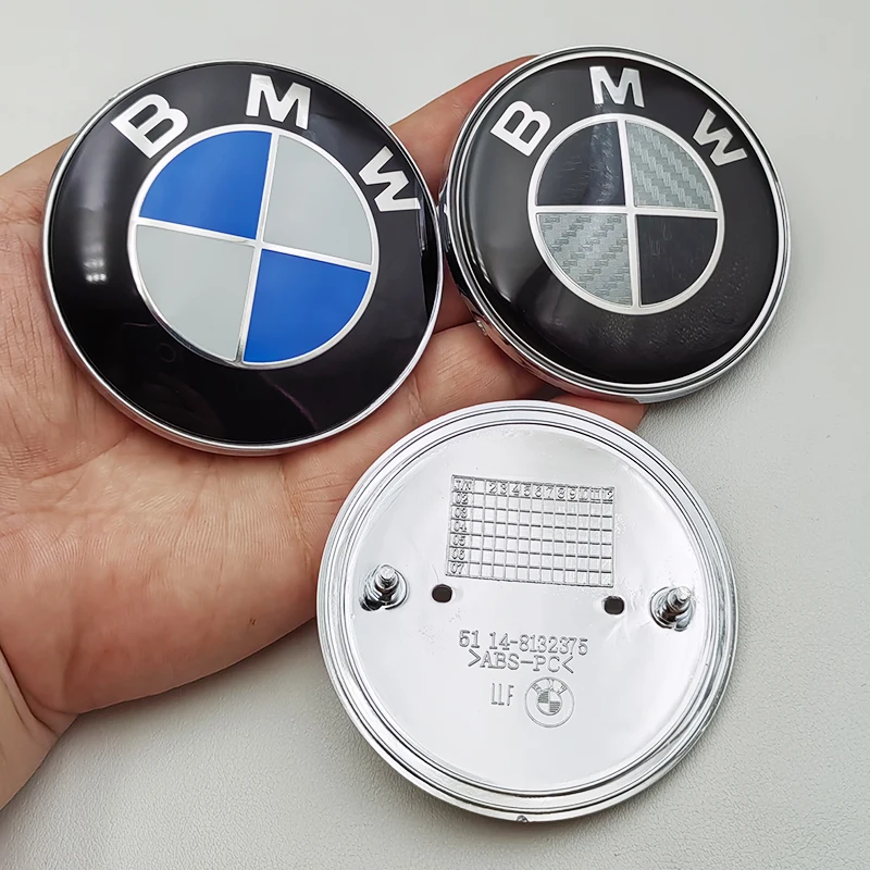 2pcs ABS 74mm 82mm BMW Hood Emblem Car Front Logo Rear Badge For BMW E39 E46 E30 E36 G20 E87 E60 E90 M2 M3 M4 M5 M6 Accessories