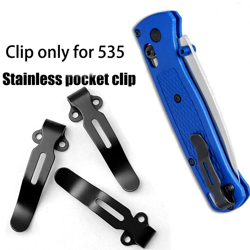 1 Piece Stainless Steel Pocket Clip: For Benchmade Bugout 535 Knife, DIY Accessory for Custom Folding Knives