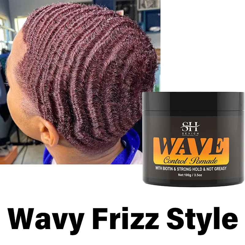 Sevich Edge Control Hair Oil Man Wavy Frizz Control Gelatin Wave Curly Hair Anti-Hair Loss Pomade Hair Styling Wax Hair Pomade