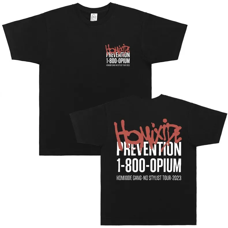 Homixide Gang Mosh Pit Control T-shirt Playboi Carti Opium Merch Tshirt HXG T-shirts Men Women Hip Pop