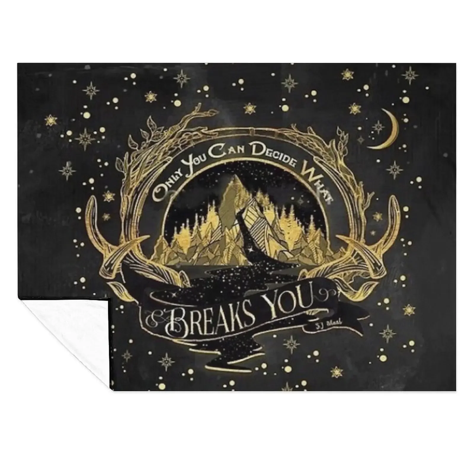 

Acotar Quotes Only You Decide What Breaks You Throw Blanket Luxury Thicken Extra Large Throw bed plaid Heavy Blankets