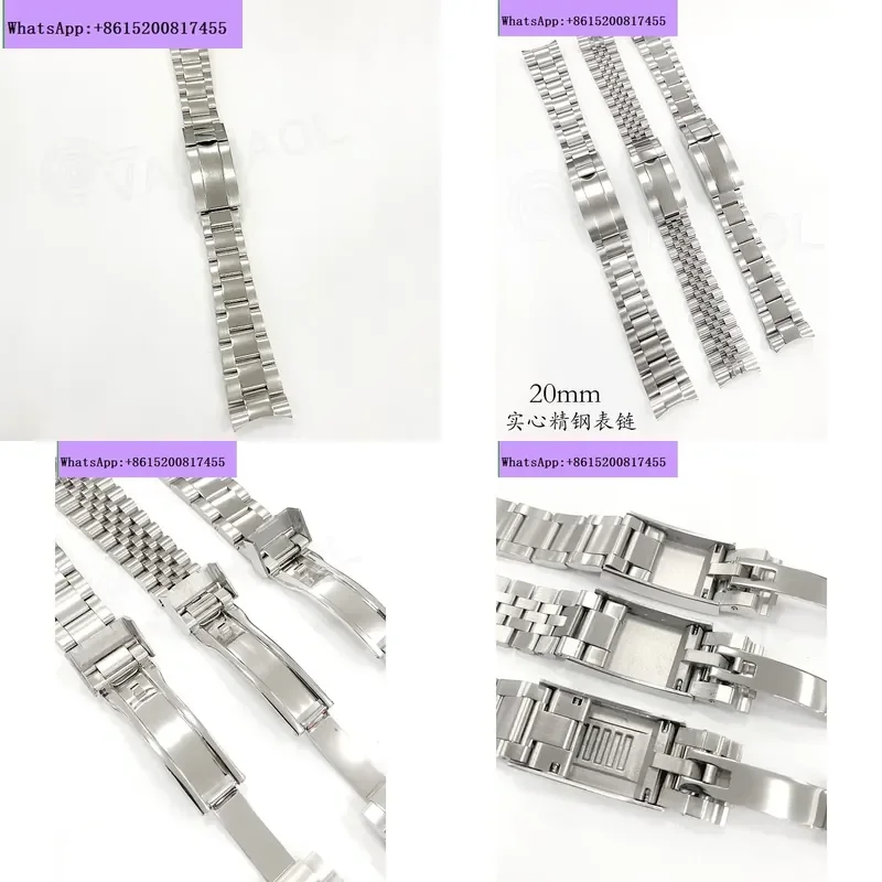 1PCS NH35 Watch Strap Water Ghost Steel Diving Band Suitable for yFive Bead Oyster Stainless Steel